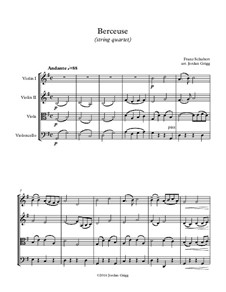 Wiegenlied (Cradle Song), D.498 Op.98 No.2: para quartetos de cordas by Franz Schubert