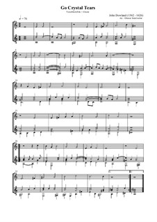 Go Crystal Tears: For tenor recorder and guitar by John Dowland
