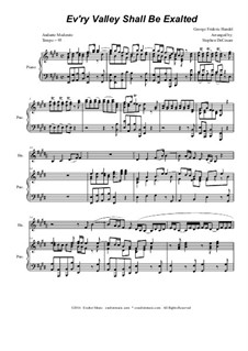 No.3 Every Valley Shall Be Exalted: para trompa e piano by Georg Friedrich Händel
