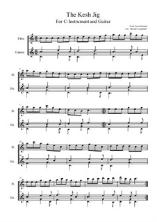 The Kesh Jig: For C-instrument and guitar (C Major) by folklore