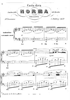 Casta diva, che inargenti: Para Piano by Vincenzo Bellini