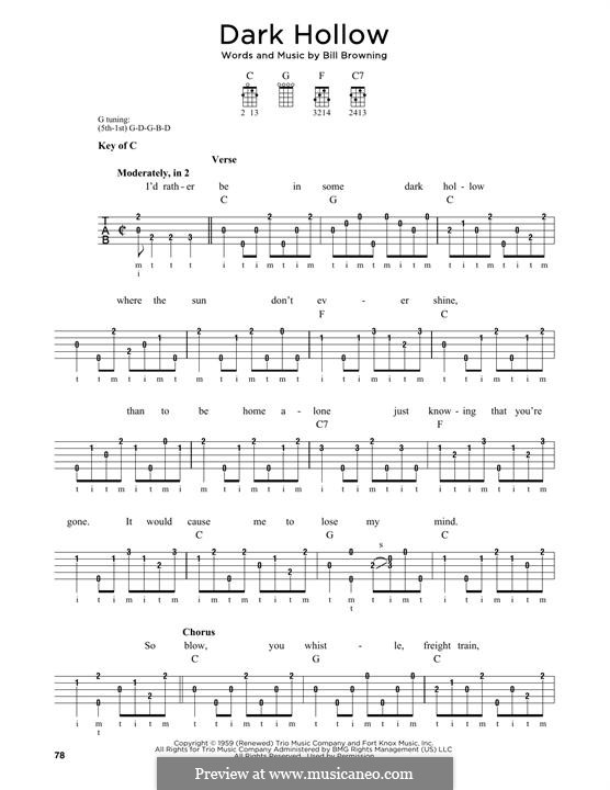 Dark Hollow (The Grateful Dead): For banjo by Bill Browning