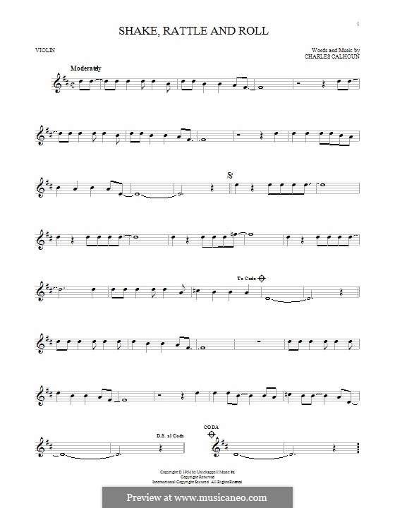 Shake, Rattle and Roll (Bill Haley & His Comets): para violino by Charles Calhoun