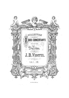 Three Serenades for Two Violins, Op.23: partes by Giovanni Battista Viotti