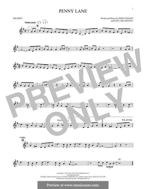 Penny Lane (The Beatles): para trompeta by John Lennon, Paul McCartney