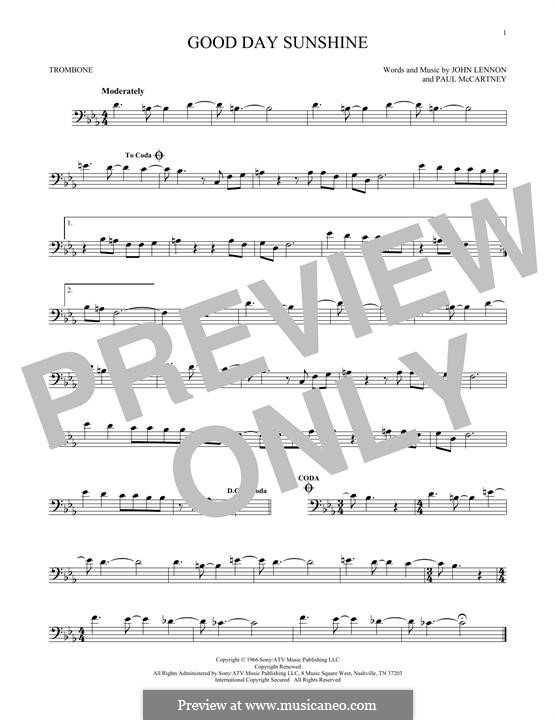 Good Day Sunshine (The Beatles): para trombone by John Lennon, Paul McCartney