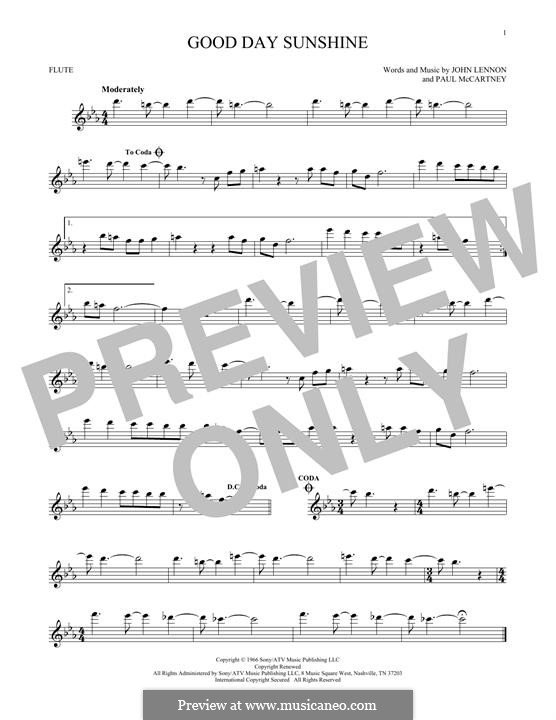Good Day Sunshine (The Beatles): para flauta by John Lennon, Paul McCartney