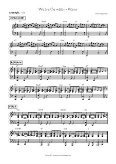 We Are The Water - Klavierpartitur, piano accompaniment, SB03: We Are The Water - Klavierpartitur, piano accompaniment by Soerin Bergmann