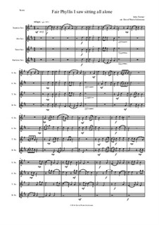 Fair Phyllis I Saw: For saxophone quartet (SATB) by John Farmer