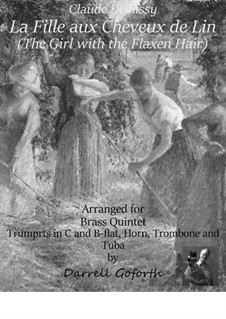 No.8 La fille aux cheveux de lin: Para quinteto de metais by Claude Debussy