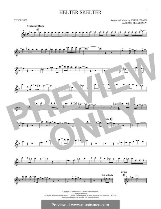 Helter Skelter (The Beatles): para saxofone tenor by John Lennon, Paul McCartney
