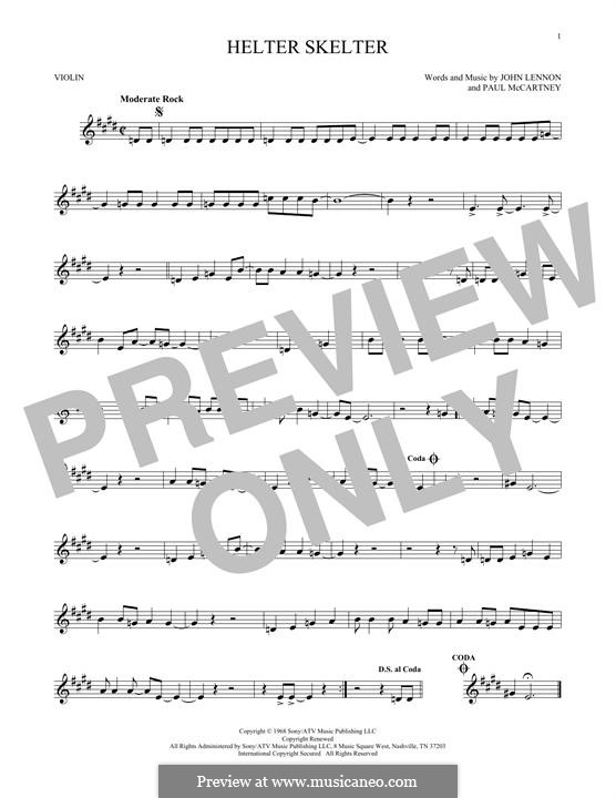 Helter Skelter (The Beatles): para violino by John Lennon, Paul McCartney