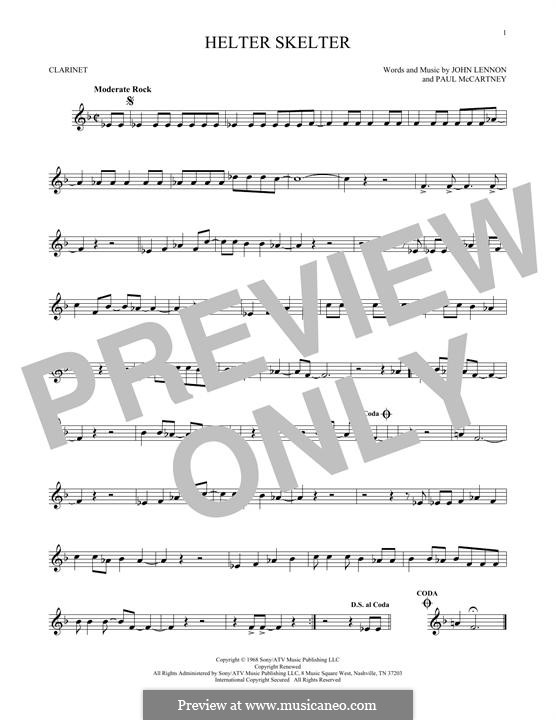 Helter Skelter (The Beatles): para clarinete by John Lennon, Paul McCartney
