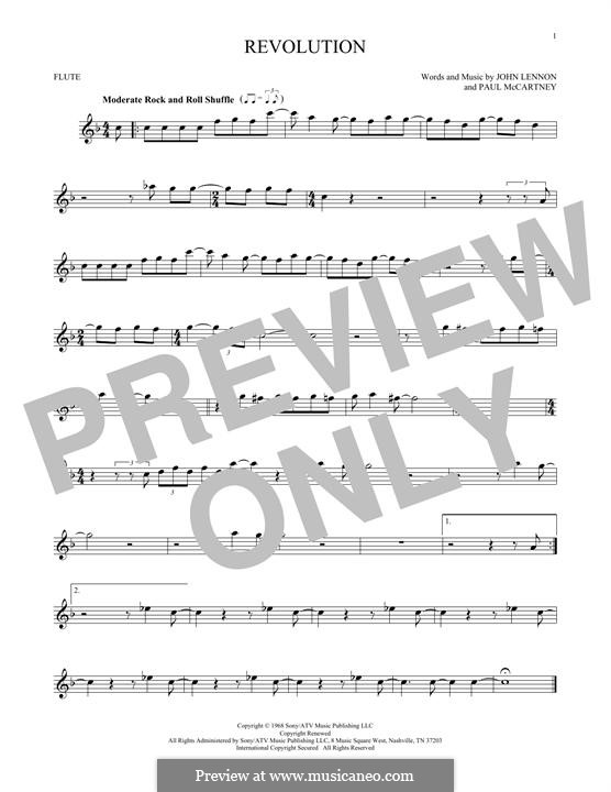 Revolution (The Beatles): para flauta by John Lennon, Paul McCartney