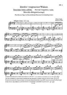 Forgotten Waltzes, S.215: Valsa No.2 by Franz Liszt