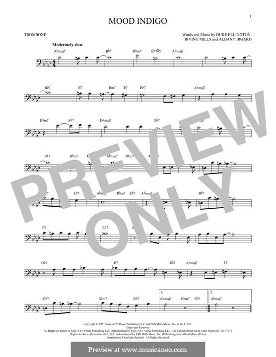 Mood Indigo: para trombone by Irving Mills, Albany Bigard, Duke Ellington