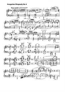 No.4 in E Flat Major, S.244: Para Piano by Franz Liszt