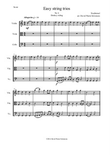 15 easy string trios: No.6 Donkey Riding by folklore