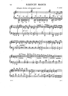 Rákóczi March, S.244c: Para Piano by Franz Liszt