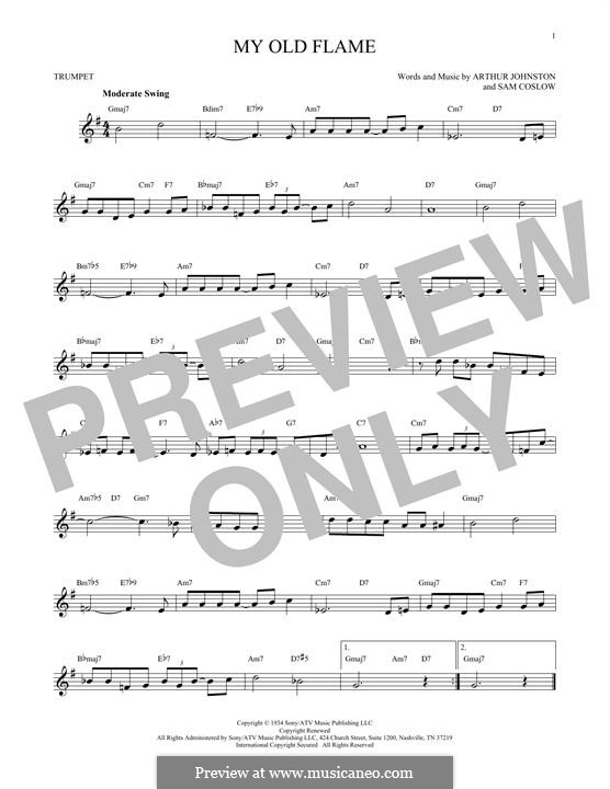My Old Flame: para trompeta by Sam Coslow, Arthur Johnston