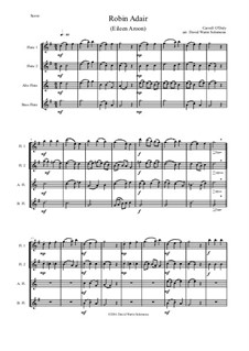 Robin Adair: para quarteto de flauta by Carroll O'Daly