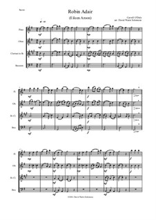 Robin Adair: Para quarteto de sopro by Carroll O'Daly