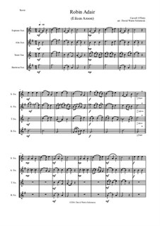 Robin Adair: para quarteto de saxofone by Carroll O'Daly