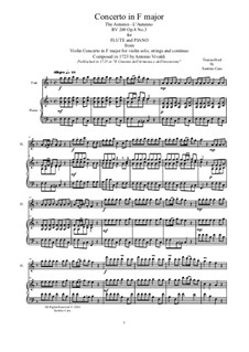 Violin Concerto No.3 in F Major 'L'autunno', RV 293: Arranjo para flauta e piano by Antonio Vivaldi