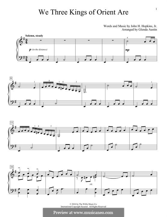 Piano version: para um único musico (Editado por H. Bulow) by John H. Hopkins Jr.