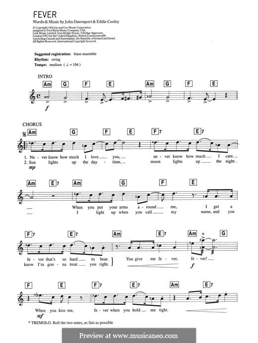 Fever: para teclado by Eddie Cooley, John Davenport