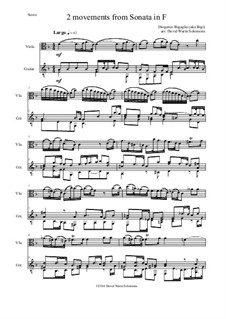 Sonata in F (first and last movements): For viola and guitar by Diogenio Bigaglia