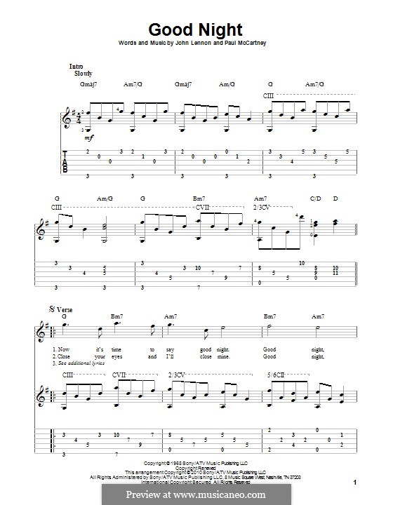 Good Night (The Beatles): Para guitarra com guia by John Lennon, Paul McCartney