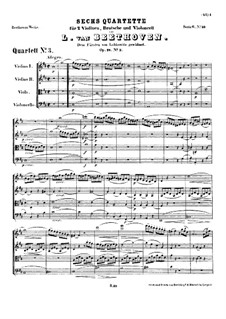 Quartet No.3 in  D Major: partitura completa by Ludwig van Beethoven