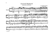 Septet for Winds and Strings, Op.20: versão para piano de quatro mãos by Ludwig van Beethoven