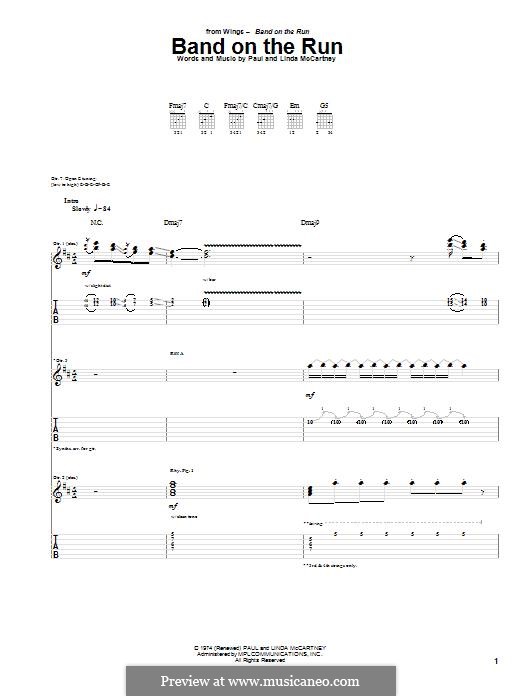 Band on the Run (Wings): Para guitarra com guia by Linda McCartney, Paul McCartney