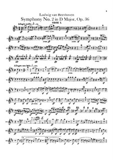 Complete set: parte de oboes by Ludwig van Beethoven