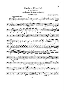 Complete Concerto: Version for string quintet – double bass part by Ludwig van Beethoven