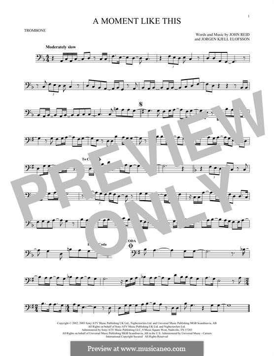 A Moment Like This: para trombone by John Reid, Jörgen Kjell Elofsson