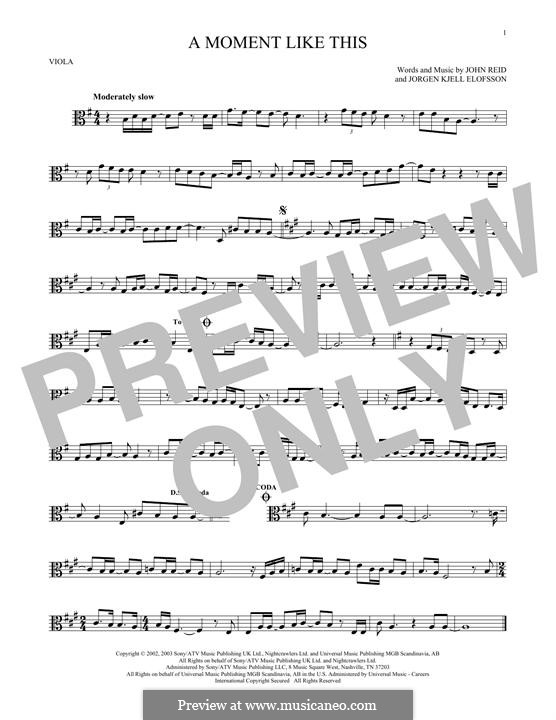 A Moment Like This: para viola by John Reid, Jörgen Kjell Elofsson