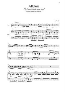 Alleluia (In furore justicinae irae), RV 626: For mezzo-soprano and piano (a-moll) by Antonio Vivaldi
