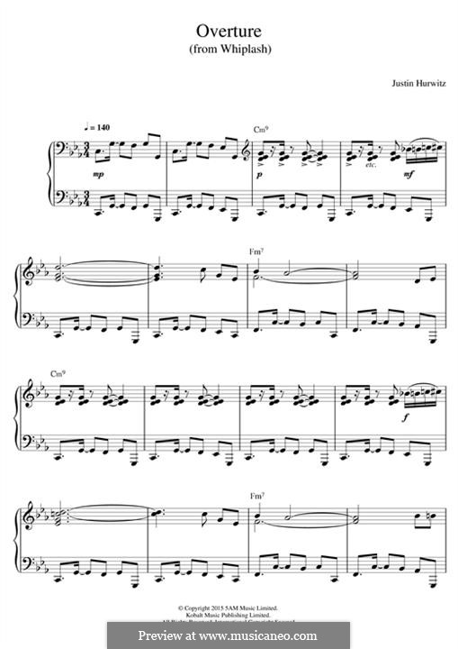 Overture (from 'Whiplash'): Para Piano by Justin Hurwitz