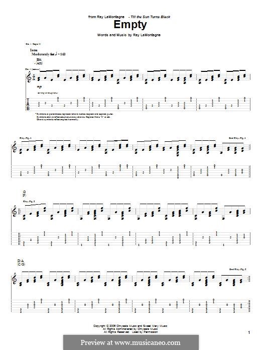Empty: Para guitarra com guia by Ray LaMontagne