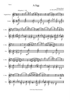 Gigue in A Minor: For cor anglais and guitar by William Byrd