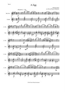 Gigue in A Minor: For alto saxophone and guitar by William Byrd