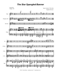 Instrumental version: Duet for soprano and alto saxophone by John Stafford Smith