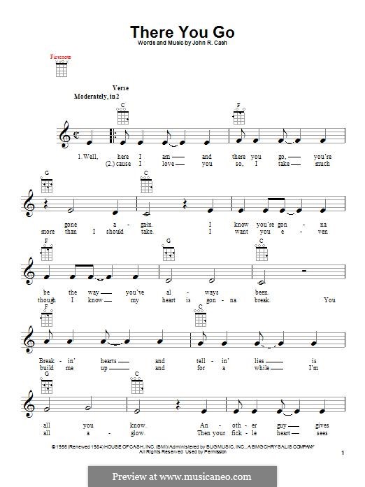 There You Go: para ukulele by Johnny Cash