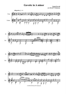 Gavotte in A Minor: para flauta e guitarra by Daniel Purcell