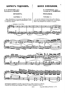 Fragments: Prologue. Version for piano by Modest Mussorgsky