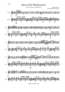 Dance of the Washerwomen (with Hupfauf): para flauta e guitarra by Hans Neusiedler