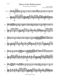 Dance of the Washerwomen (with Hupfauf): For bassoon and guitar by Hans Neusiedler